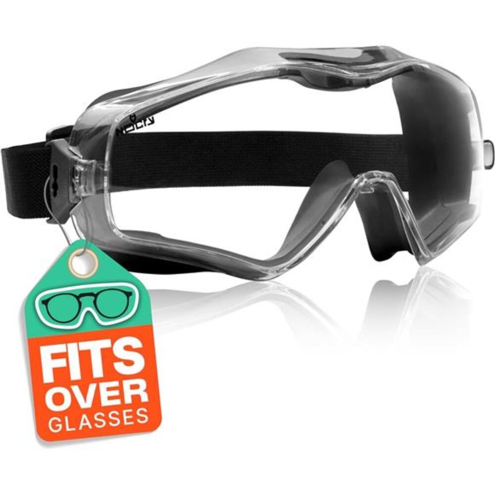 NoCry Safety Goggles Over Glasses with Extreme Impact Resistance — ANSI Z87.1